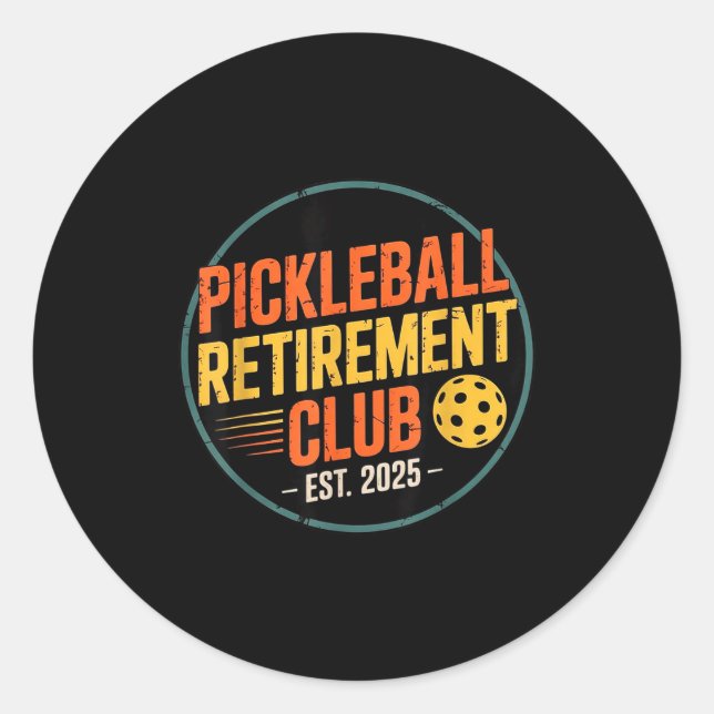 Retro Ckleball Retirement Club Apparel Retro Vinta Classic Round Sticker (Front)