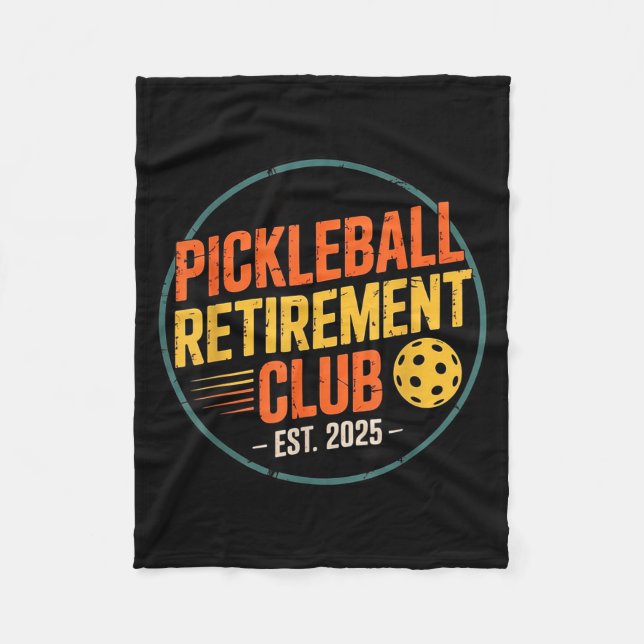 Retro Ckleball Retirement Club Apparel Retro Vinta Fleece Blanket (Front)