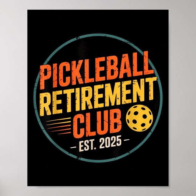 Retro Ckleball Retirement Club Apparel Retro Vinta Poster (Front)