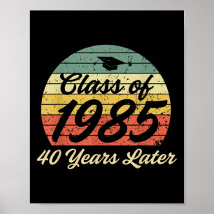Retro Cl Of 1985 Reunion 40 Years Later Alumni Clm Poster