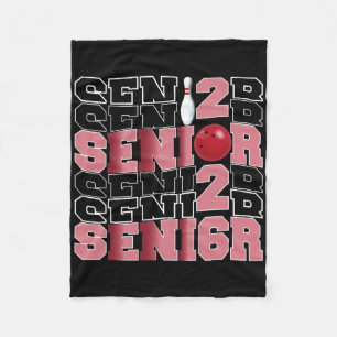 Retro Cl Of 2026 Senior Bowling Senior Night 2026 Fleece Blanket