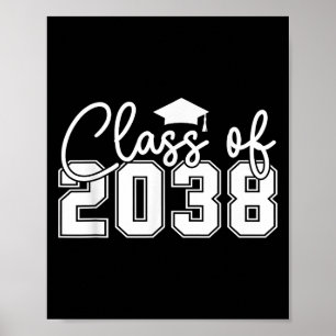 Retro Cl Of 2038 Grow With Me Kindergarten Student Poster