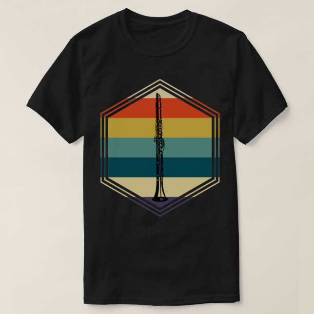 Retro Clarinet T-Shirt (Design Front)