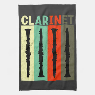Retro Clarinet Tea Towel