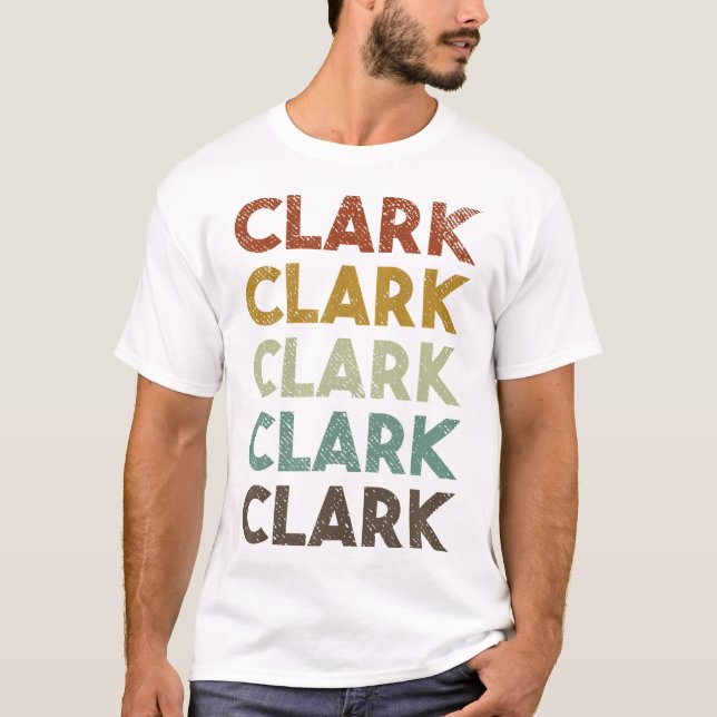 Retro Clark Vintage Style  T-Shirt (Front)