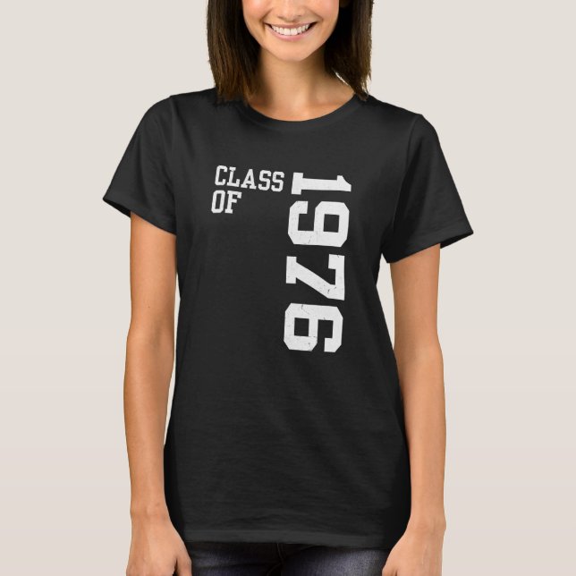 Retro Class of 1976 Senior High School Reunion Vin T-Shirt (Front)