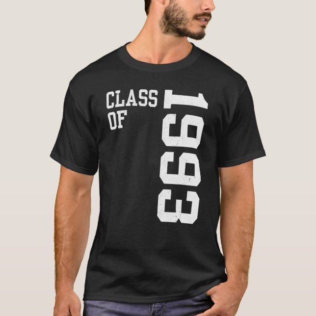 Retro Class of 1993 Senior High School Reunion Vin T-Shirt (Front)