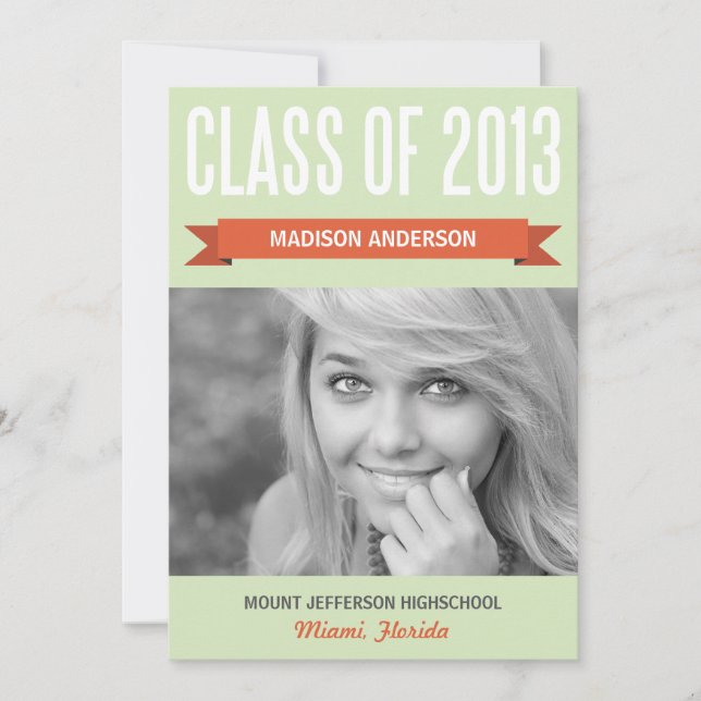 RETRO CLASS OF 2013 | GRADUATION INVITATION (Front)