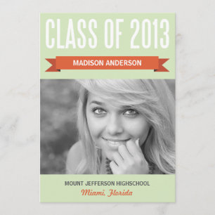 RETRO CLASS OF 2013   GRADUATION INVITATION