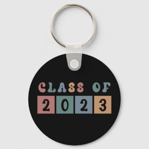 Retro Class of 2023 School College graduation Gift Key Ring