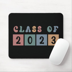 Retro Class of 2023 School College graduation Gift Mouse Mat