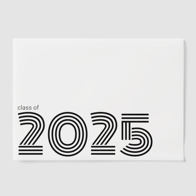 Retro Class of 2025 Vellum Invitations (Front)