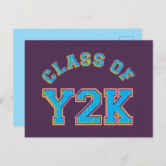 Retro Class Of Y2K Postcard (Front/Back)