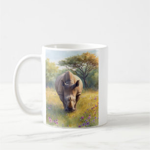 Retro Classic African Rhino Coffee Mug