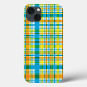 Retro Classic Blue Plaid Checks Pattern Phone Case