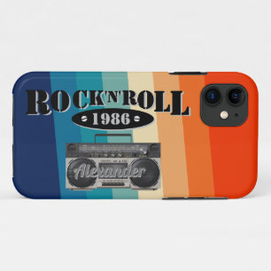 Retro classic boom box rock n roll music vintage iPhone 11 case