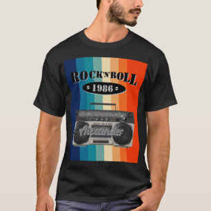 Retro classic boom box rock n roll music vintage T-Shirt