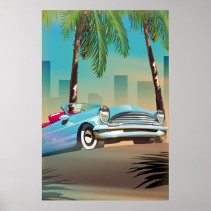Retro Classic Car Poster