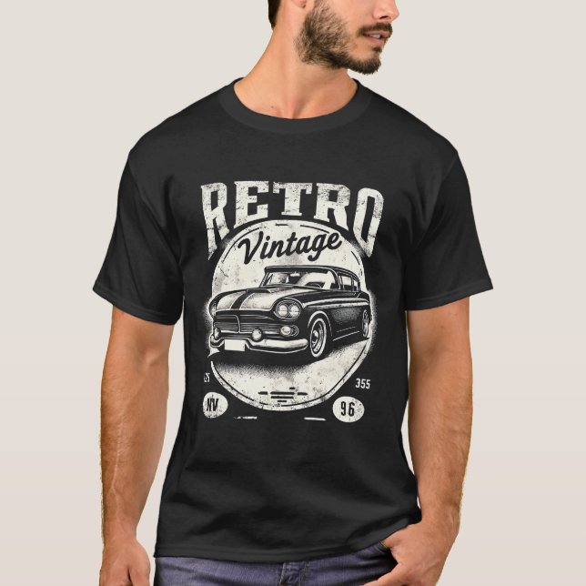 Retro Classic Car Vintage T-Shirt (Front)