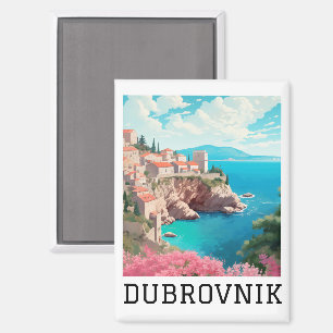 Retro Classic Dubrovnik Croatia  Magnet