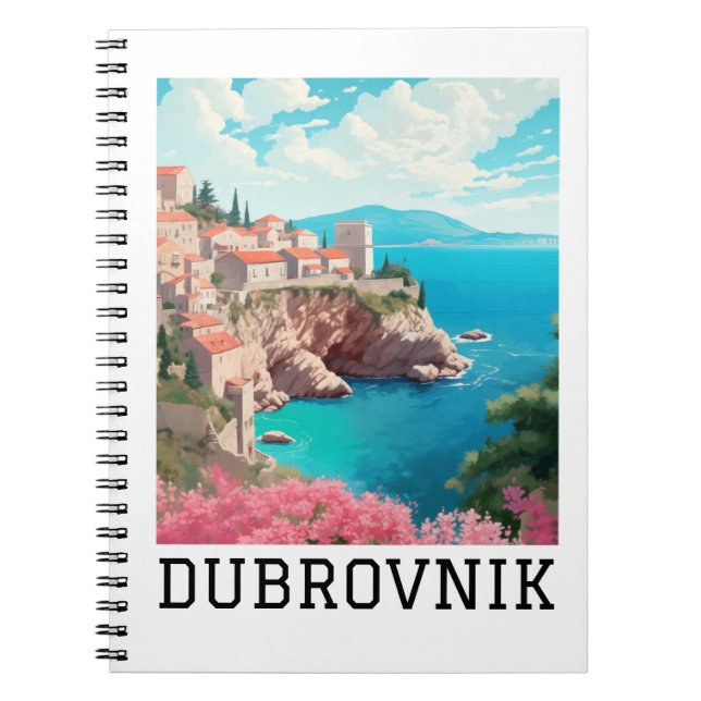 Retro Classic Dubrovnik Croatia  Notebook (Front)