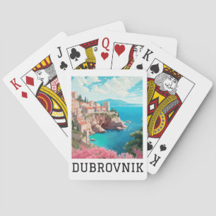 Retro Classic Dubrovnik Croatia  Playing Cards