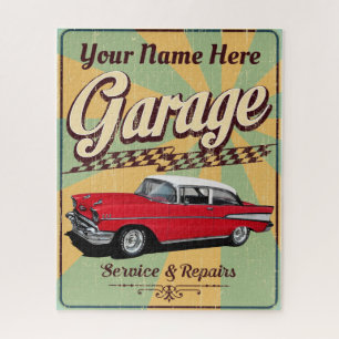 Retro Classic Garage Jigsaw Puzzle