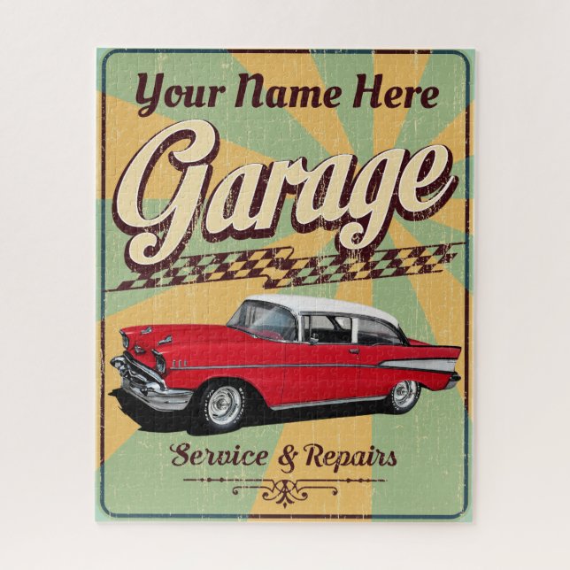 Retro Classic Garage Jigsaw Puzzle (Vertical)