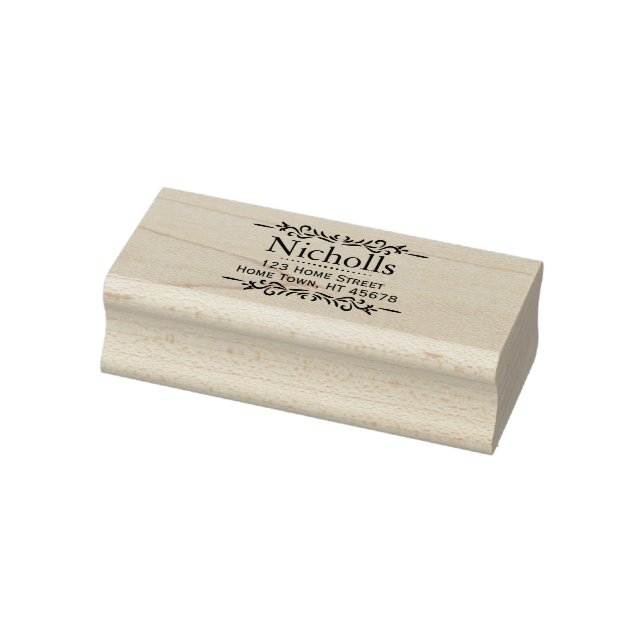 Retro Classic Return Address Rubber Stamp (Stamp)
