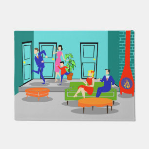 Retro Classic Television Door Mat