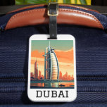 Retro Classic Travel Dubai UAE  Luggage Tag<br><div class="desc">Classic Dubai United Arab Emirates retro vintage travel Luggage Tag and souvenir of the popular travel destination featuring the famous buildings and landmarks of Dubai. Makes an amazing travel gift idea for your family and every tourist.</div>