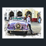 *~* Retro Classic Vintage Car Antique Man Poster<br><div class="desc">WALL ART - POSTER PRINT - CLASSIC CARS - Man leaning on car art. Watercolor Grunge style Paintings - PERSONALIZE TEXT IF DESIRED. The background is WHITE. Energetically Enhanced Digital Paintings Retro Classic Vintage Antique Car , Auto , Automobiles. * A man is enjoying the day with his classic convertible....</div>