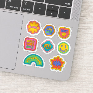 Retro classic vintage sticker set