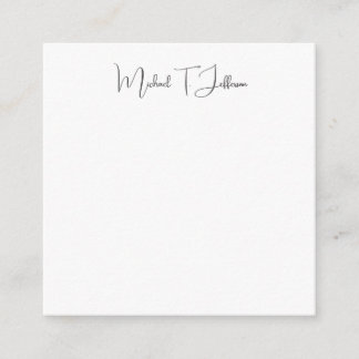 Retro Classical Elegant Plain Simple Grey White Enclosure Card