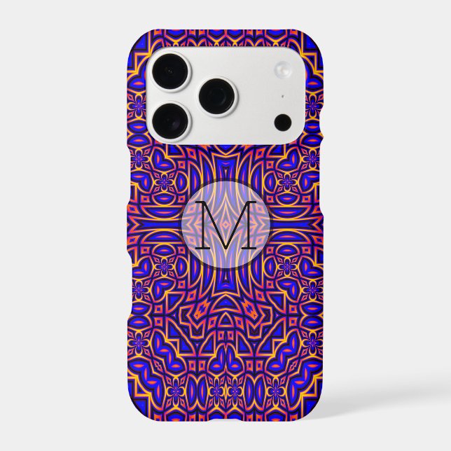 Retro Classy Kaleidoscope Pattern Design (Back)