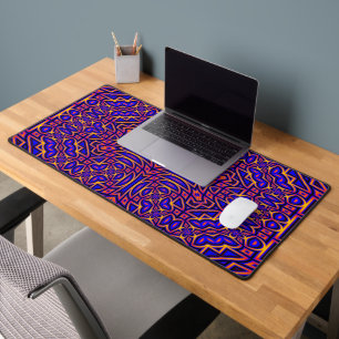 Retro Classy Kaleidoscope Pattern Design Desk Mat
