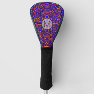 Retro Classy Kaleidoscope Pattern Design Golf Head Cover
