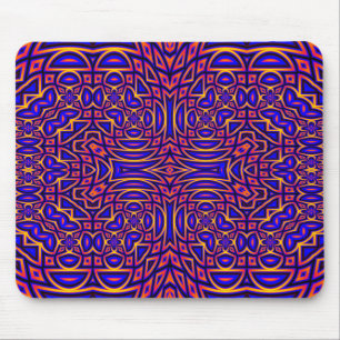 Retro Classy Kaleidoscope Pattern Mouse Mat