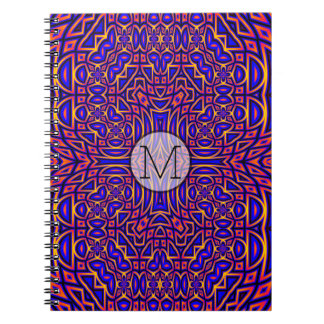 Retro Classy Kaleidoscope Pattern Notebook