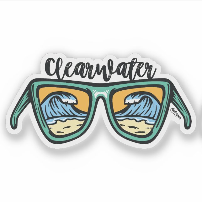 Retro Clearwater Beach artwork in both sides (Front)