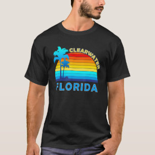 Retro Clearwater Florida Tropical Beach Sunset T-Shirt