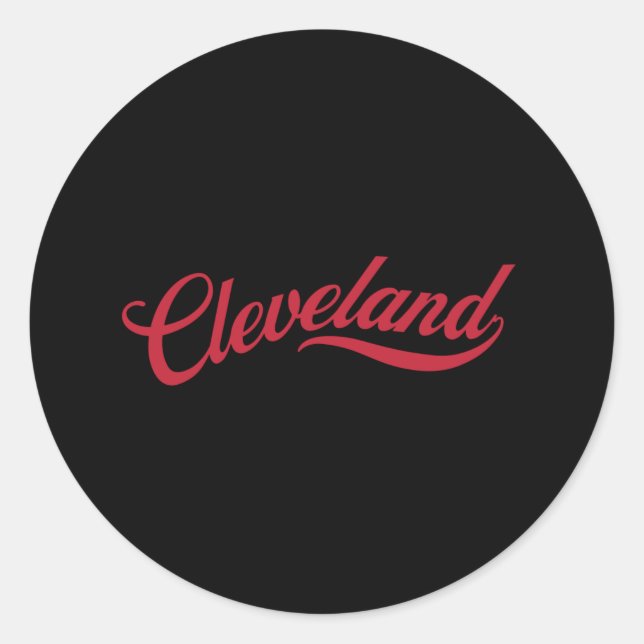 Retro Cleveland Classic Round Sticker (Front)