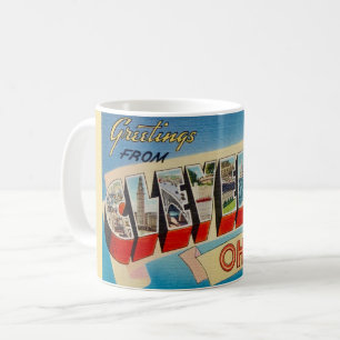 Retro Cleveland Ohio Greeting Mug