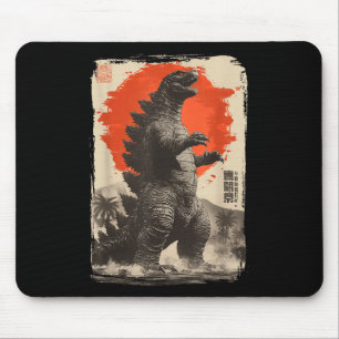 Retro Clic Rare Japanese Art Giant Kaiju Mouse Mat
