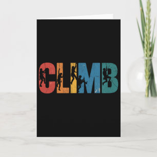 Retro Climb Rock Climbing Cool Free Climbers  Card