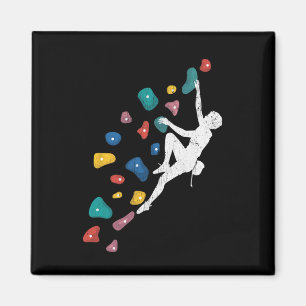 Retro Climb Wall Climbing Cool Free Climbing Lover Magnet