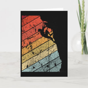 Retro Climbing Bouldering Rock Climbing Card
