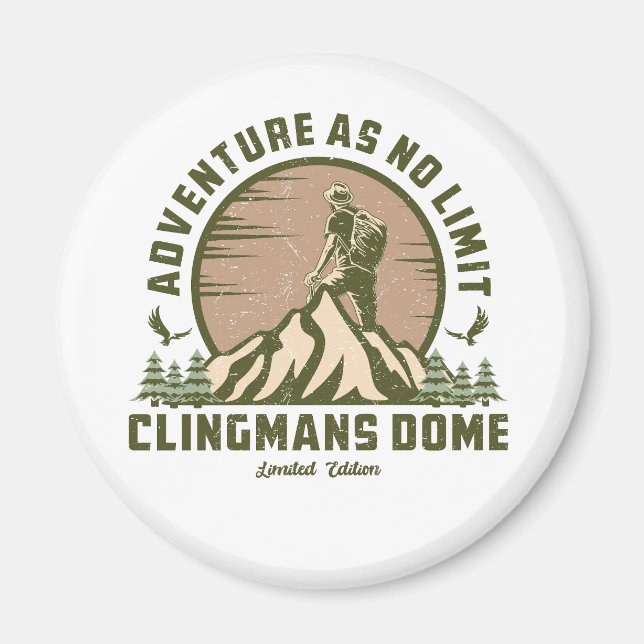 Retro Clingmans Dome Hike Sunset T-Shirt Magnet (Front)