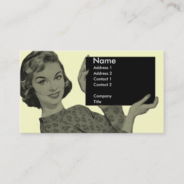 Retro Clipboard Business Card (Front)