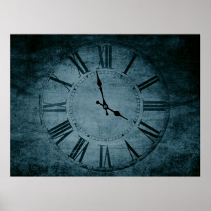 Retro clock poster
